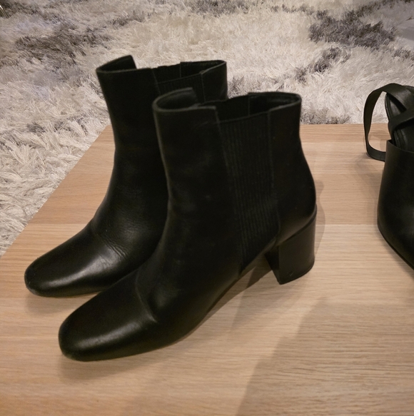 Zara Leather Heeled Boots And High Heel Bundle Lot Size 38 - Picture 5 of 8